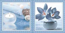 WIZ DARK BLUE DECO BATHROOM - (40 x 80cm) Wall Tiles