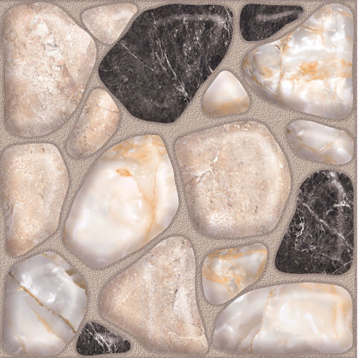 Corvette Grey Black - (42 X 42cm) Floor Tile