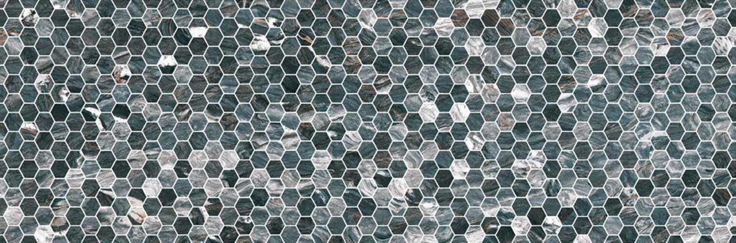 MOSAIC OCEAN TEAL MIX - (30 X 90cm) Wall Tile