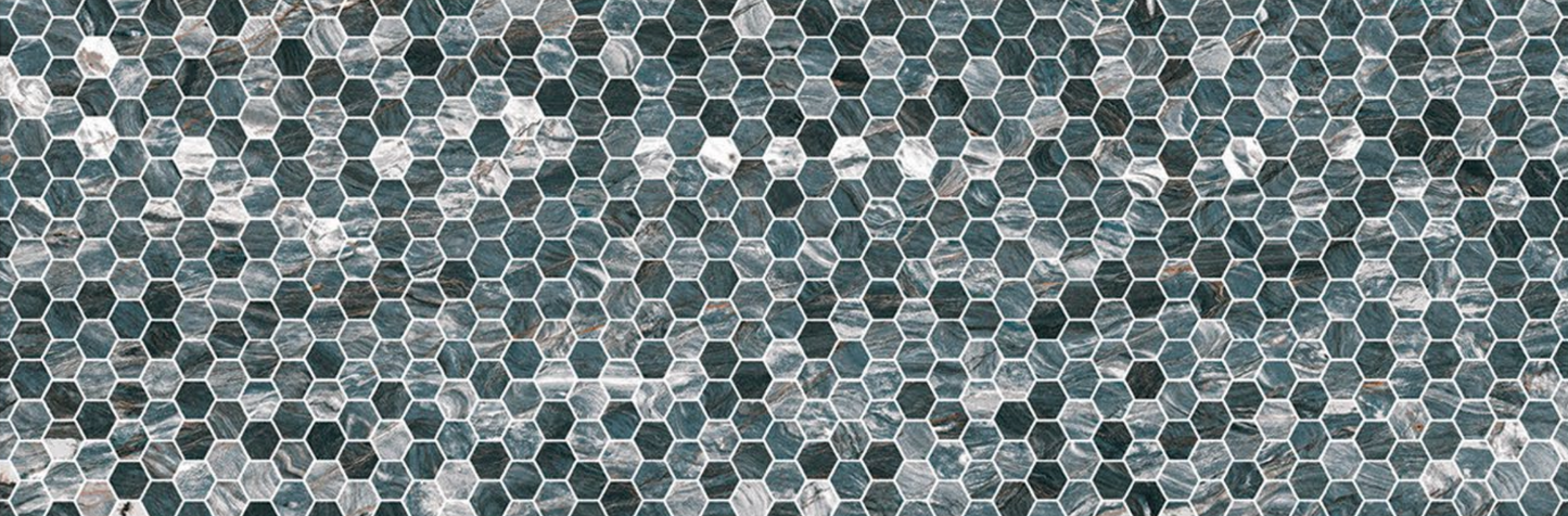 MOSAIC OCEAN TEAL MIX - (30 X 90cm) Wall Tile